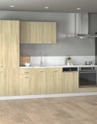 vidaXL Комплект кухненски шкафове 7 части "Lyon" дъб сонома инженерно дърво
