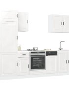 vidaXL Комплект кухненски шкафове 7 части "Porto" бяло гланцово инженерно дърво