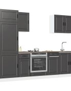vidaXL Комплект кухненски шкафове 7 части "Porto" черно инженерно дърво