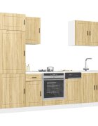 vidaXL Комплект кухненски шкафове 7 части "Porto" дъб сонома инженерно дърво
