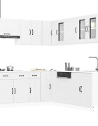 vidaXL Комплект кухненски шкафове от 11 части Kalmar инженерно дърво