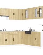 vidaXL Комплект кухненски шкафове от 11 части Kalmar инженерно дърво