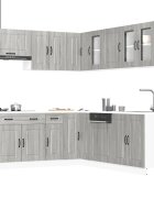 vidaXL Комплект кухненски шкафове от 11 части Kalmar инженерно дърво