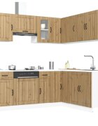 vidaXL Комплект кухненски шкафове от 11 части Kalmar инженерно дърво