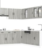 vidaXL Комплект кухненски шкафове от 11 части Lucca инженерно дърво