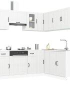 vidaXL Комплект кухненски шкафове от 11 части Lucca инженерно дърво
