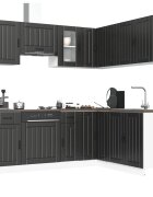 vidaXL Комплект кухненски шкафове от 11 части Lucca инженерно дърво