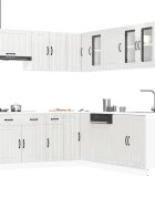 vidaXL Комплект кухненски шкафове от 11 части Lucca инженерно дърво