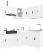 vidaXL Комплект кухненски шкафове от 11 части Porto инженерно дърво