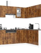 vidaXL Комплект кухненски шкафове от 11 части Porto инженерно дърво