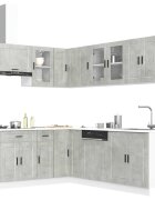 vidaXL Комплект кухненски шкафове от 11 части Porto инженерно дърво