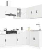 vidaXL Комплект кухненски шкафове от 11 части Porto инженерно дърво