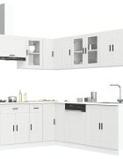 vidaXL Комплект кухненски шкафове от 11 части Porto инженерно дърво