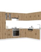 vidaXL Комплект кухненски шкафове от 14 части Lucca инженерно дърво