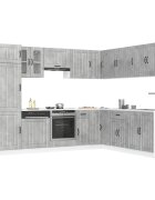 vidaXL Комплект кухненски шкафове от 14 части Lucca инженерно дърво