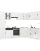 vidaXL Комплект кухненски шкафове от 14 части Lucca инженерно дърво