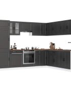 vidaXL Комплект кухненски шкафове от 14 части Porto инженерно дърво