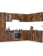 vidaXL Комплект кухненски шкафове от 14 части Porto инженерно дърво