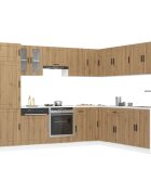 vidaXL Комплект кухненски шкафове от 14 части Porto инженерно дърво