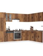 vidaXL Комплект кухненски шкафове от 14 части Porto инженерно дърво