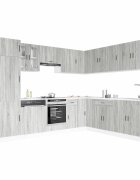 vidaXL Комплект кухненски шкафове от 14 части Porto инженерно дърво