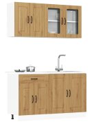 vidaXL Комплект кухненски шкафове от 4 части Kalmar инженерно дърво