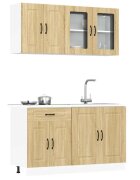 vidaXL Комплект кухненски шкафове от 4 части Kalmar инженерно дърво