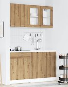 vidaXL Комплект кухненски шкафове от 4 части "Lyon" от дъб Artisan инженерна дървесина
