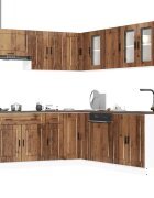 vidaXL Комплект кухненски шкафове от 4 части Porto инженерно дърво