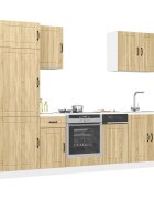 vidaXL Комплект кухненски шкафове от 7 части Lucca инженерно дърво