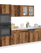 vidaXL Комплект кухненски шкафове от 7 части "Lyon" Старо дърво Инженерно дърво