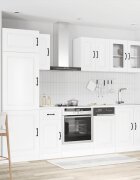 vidaXL Комплект кухненски шкафове от 8 части "Kalmar" с висок гланц бяло инженерно дърво