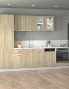 vidaXL Комплект кухненски шкафове от 8 части "Lyon" дъб Сонома инженерно дърво