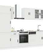 vidaXL Комплект кухненски шкафове от 8 части "Porto" бяло инженерно дърво