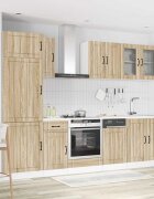 vidaXL Комплект кухненски шкафове с 8 части "Lucca" дъб сонома инженерно дърво