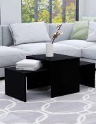 vidaXL Комплект маси за кафе черен 100x48x40 см инженерно дърво