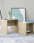 vidaXL Комплект маси за кафе дъб сонома 48x30x45 см инженерно дърво