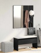 vidaXL Комплект мебели за антре 4 бр. Черния дъб 80 x 305 x 40 см