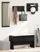 vidaXL Комплект мебели за антре 4 бр. Черния дъб 90 x 31 x 465 см