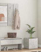vidaXL Комплект мебели за антре бетонно сиви инженерно дърво