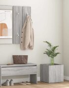 vidaXL Комплект мебели за антре сив сонома инженерно дърво