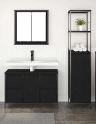 vidaXL Комплект мебели за баня 2 бр. Черния дъб 36 x 35 x 165 см