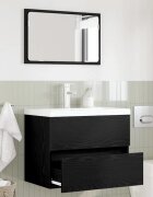 vidaXL Комплект мебели за баня 2 бр. Черния дъб 57 x 37 x 45 см