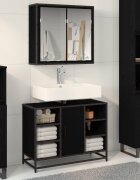 vidaXL Комплект мебели за баня 2 бр. Черния дъб 80 x 33 x 60 см
