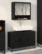 vidaXL Комплект мебели за баня 2 бр. Черния дъб 90 x 33 x 60 см