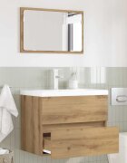 vidaXL Комплект мебели за баня 2 бр. Дъб 57 x 37 x 45 см
