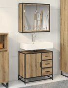 vidaXL Комплект мебели за баня 2 бр. Дъб 65 x 33 x 60 см