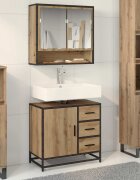 vidaXL Комплект мебели за баня 2 бр. Дъб 65 x 33 x 60 см