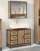 vidaXL Комплект мебели за баня 2 бр. Дъб 80 x 33 x 60 см