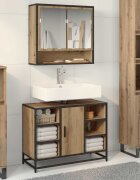 vidaXL Комплект мебели за баня 2 бр. Дъб 80 x 33 x 60 см